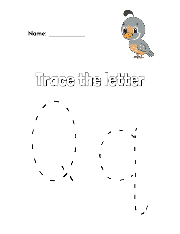 objects that start with q worksheet for kindergarten