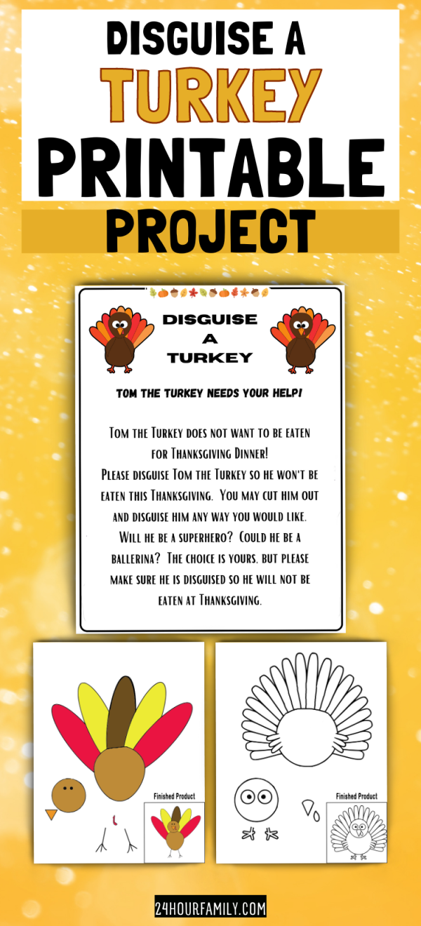 disguise a turkey printable project