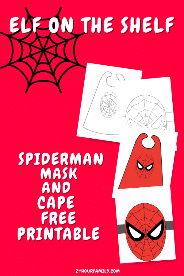 printable black and white Spiderman mask free printables