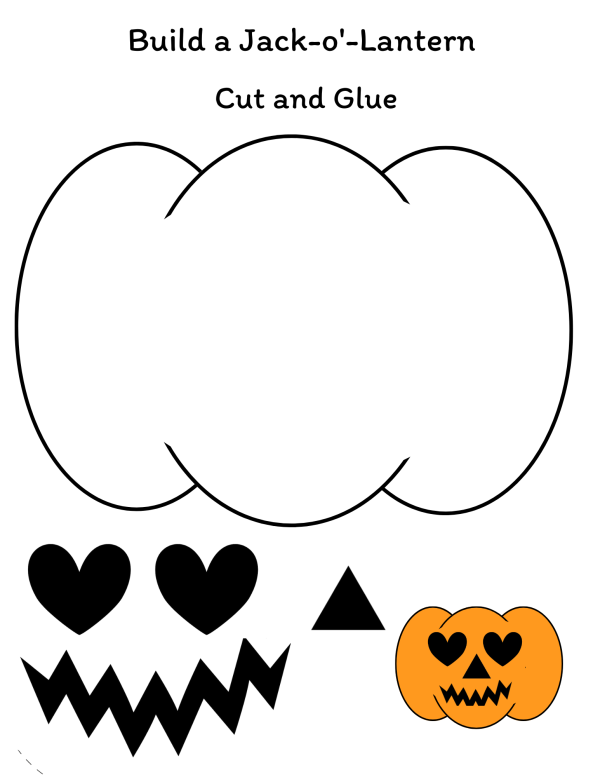 build a jack o lantern cut and glue printable