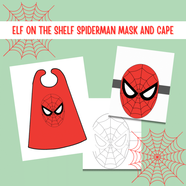 Elf on the Shelf Spiderman Mask (Free Printable) - 24hourfamily.com