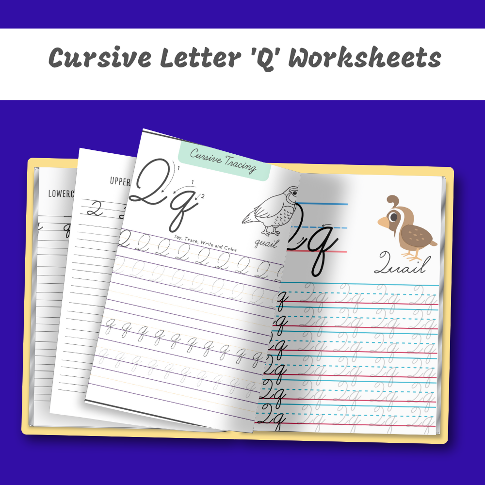 Cursive Q Worksheet (Free Printable)
