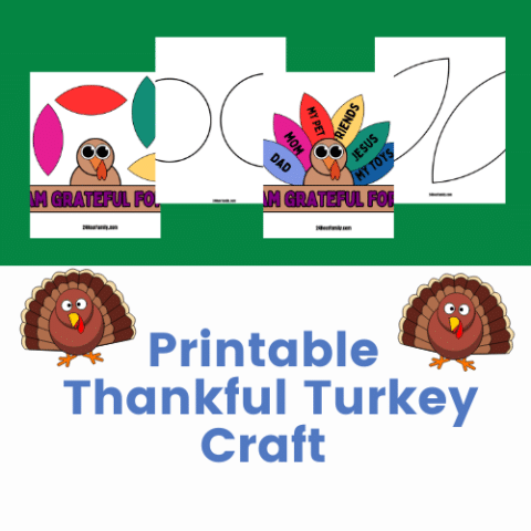 printable thankful turkey craft