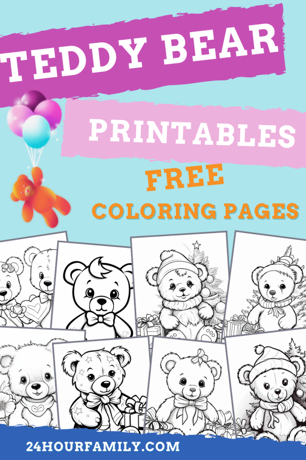 teddy bear coloring pages free printables pdf