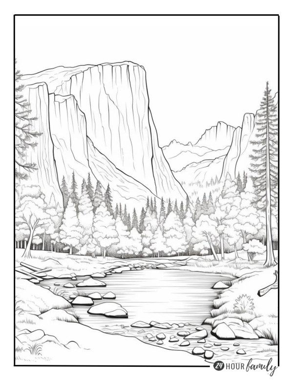 yosemite national park coloring pages