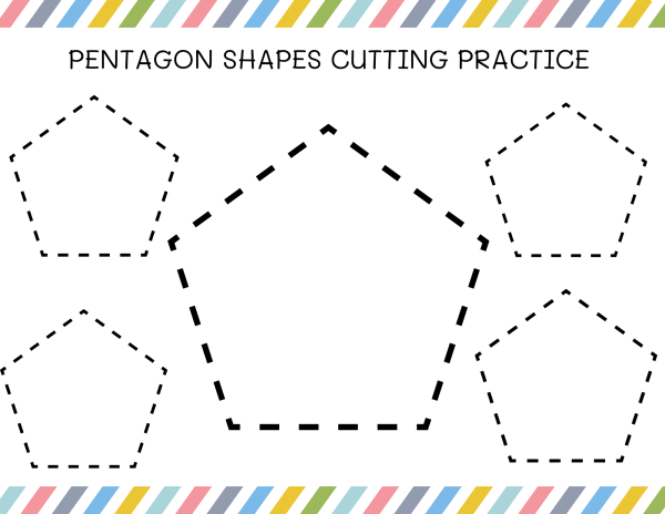 pentagon cut outs scissor practice