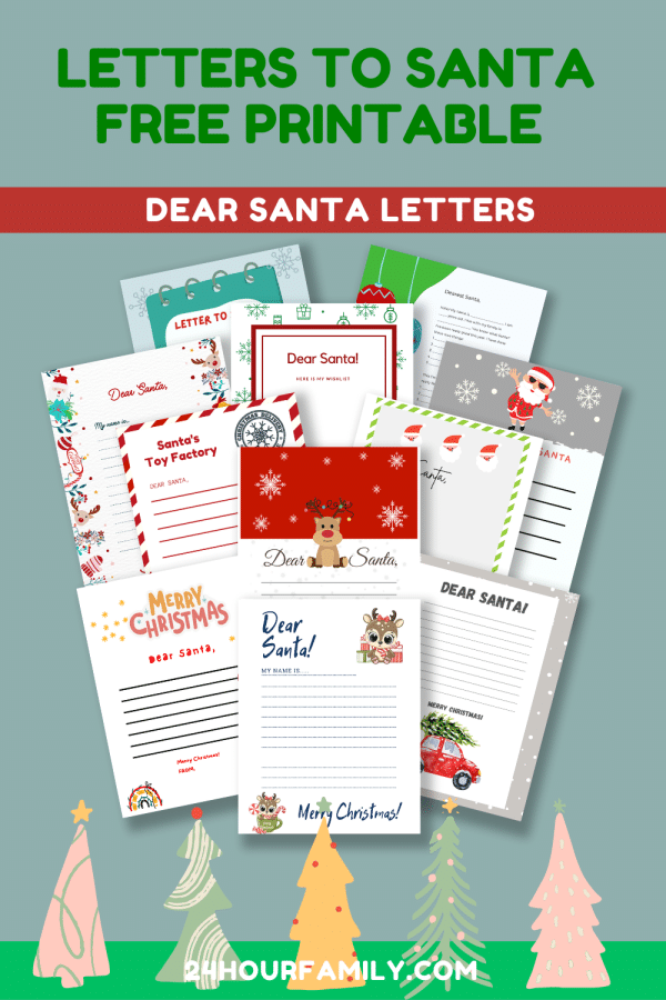 dear santa letters free printables