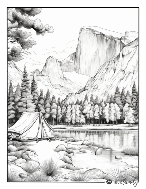 Yosemite coloring pages
