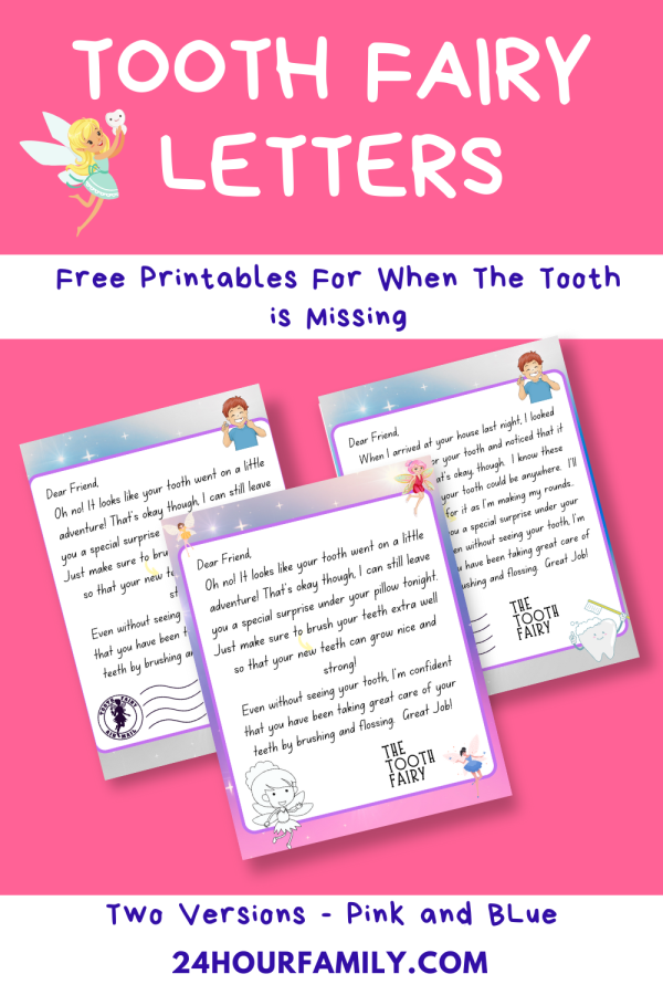 tooth fairy letters printables 