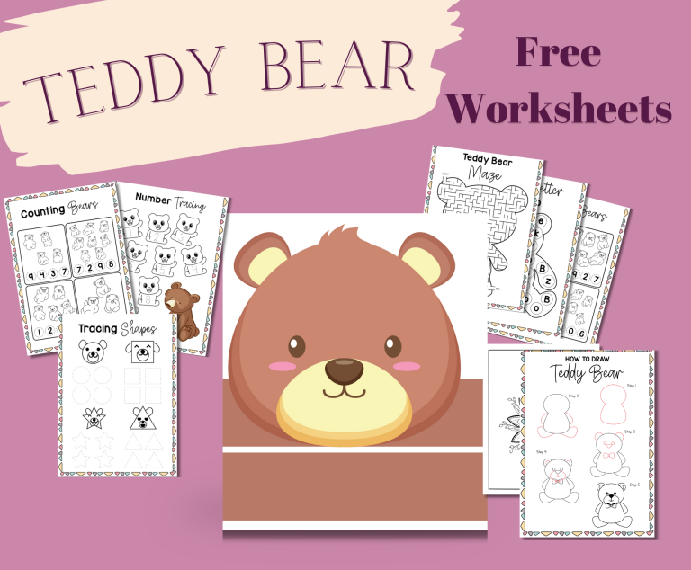 teddy bear wroksheets free printables