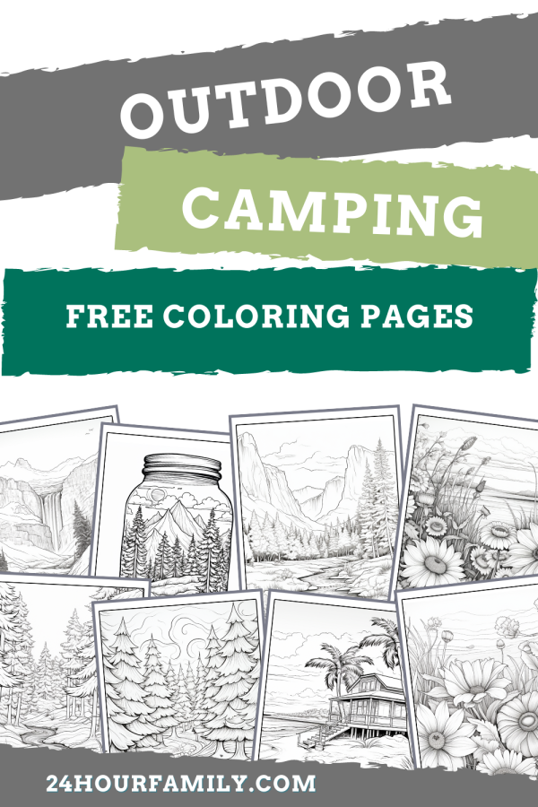 free outdoor camping coloring pages