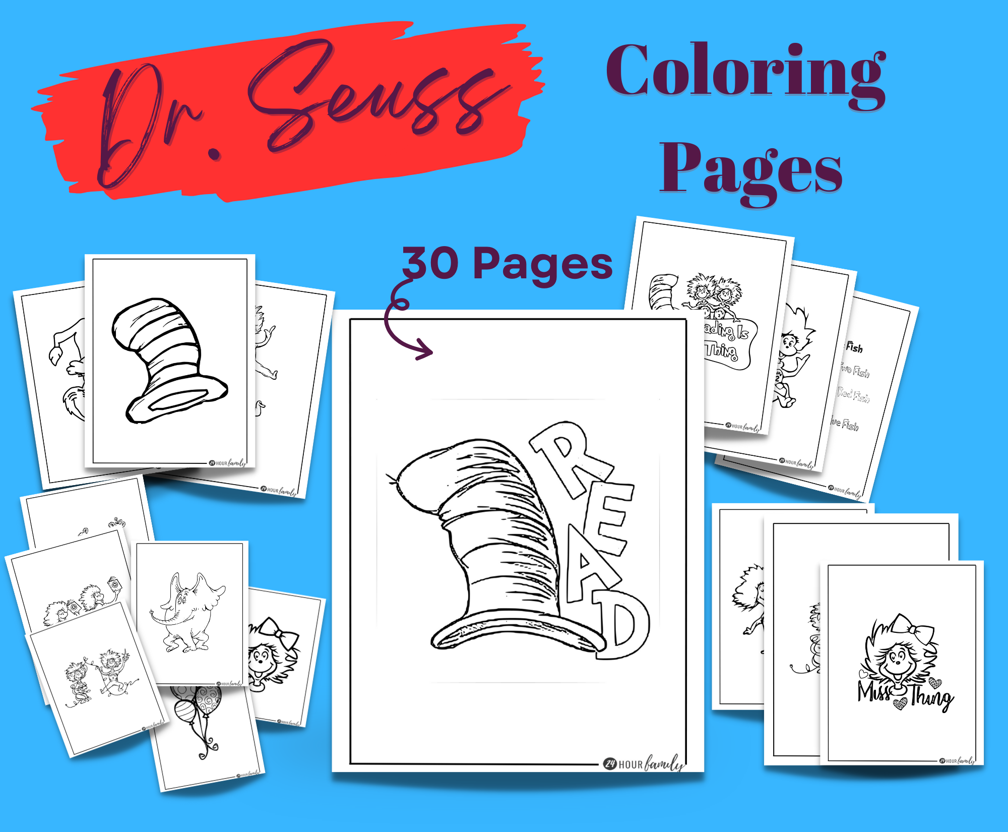 30 Free Dr. Seuss Coloring Pages