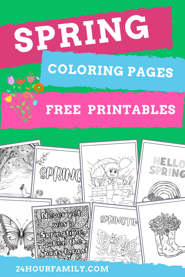 spring printables free printables coloring pages