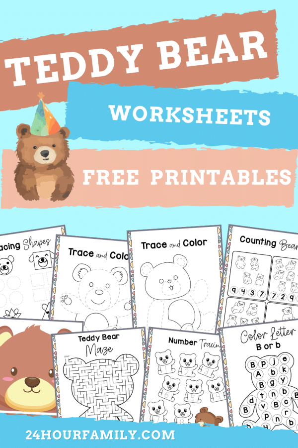 Free printable teddy bear worksheets