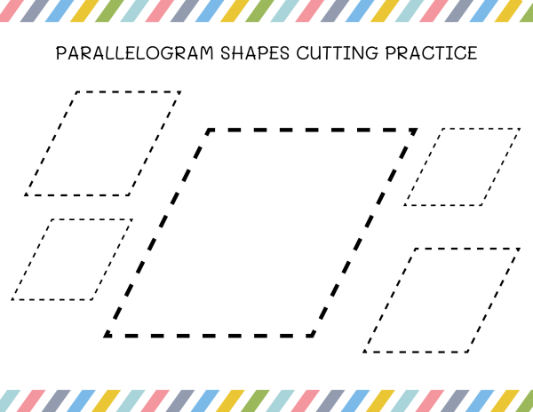 parallelogram printables to learn shapes