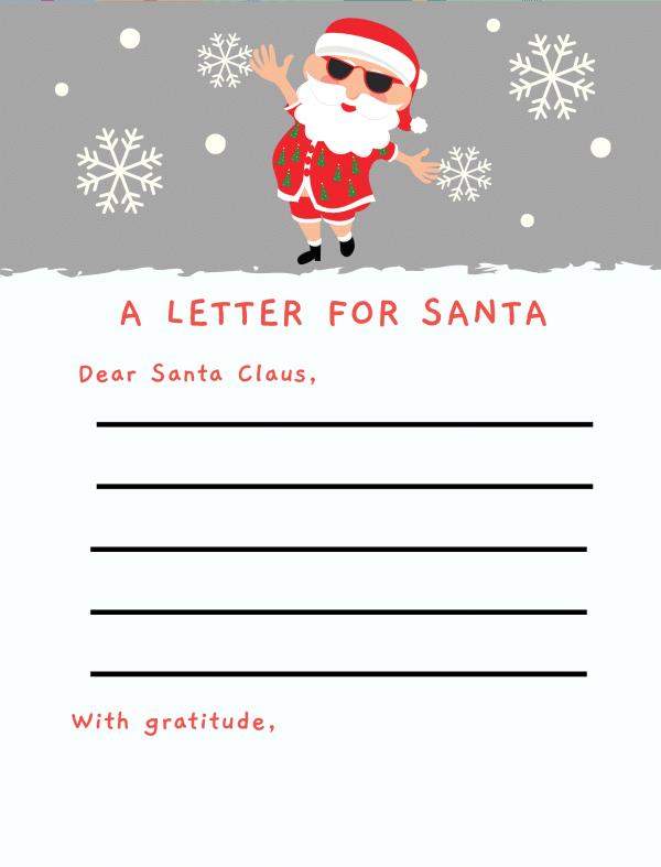 dear santa letter template