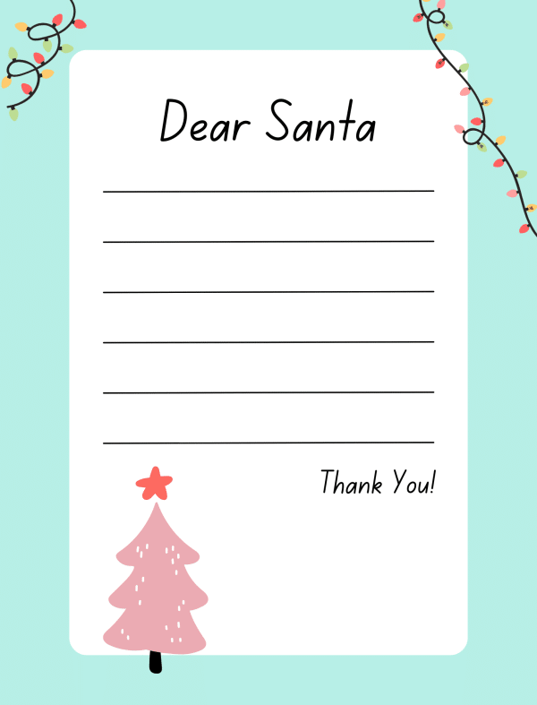 dear santa is good negotiable printable santa letter template