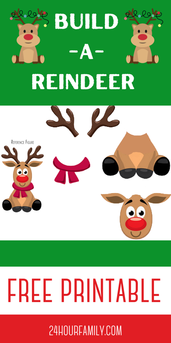 build a reindeer free printable christmas printable pdf