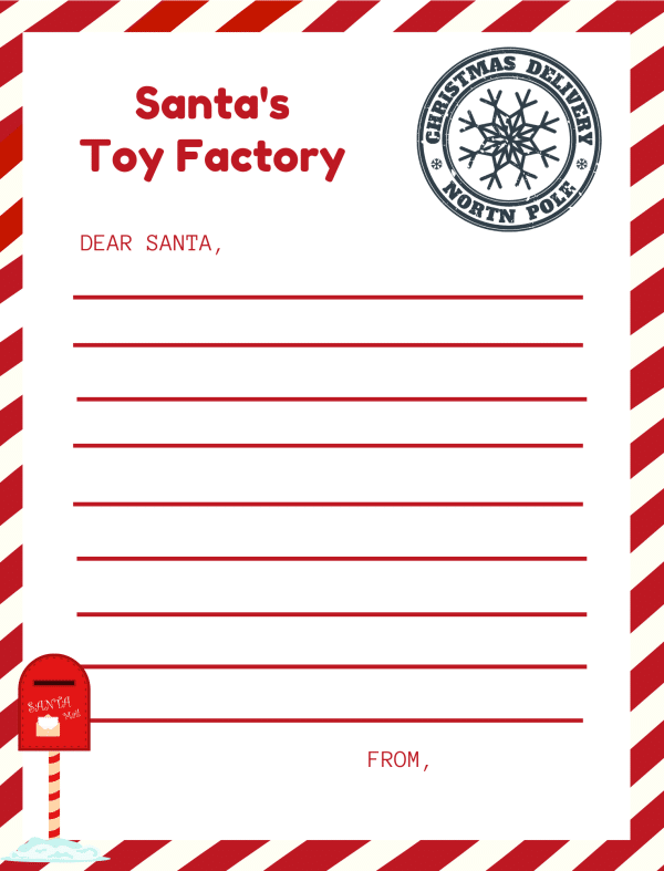 santa's toy factory printable christmas wish list