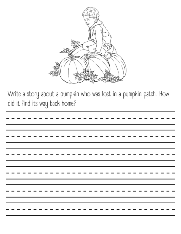 write a story about a pumpkin and a pumpkin patch printable