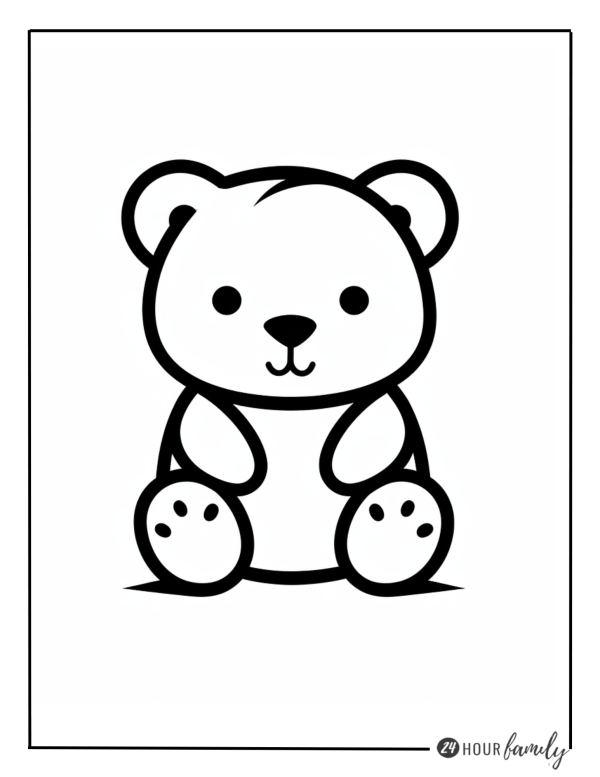Teddy bear outline