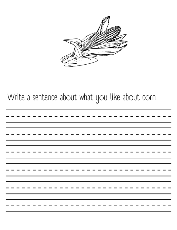 write a sentence about what you like about corn