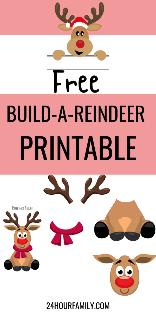free cut out reindeer printable pdf for preschool