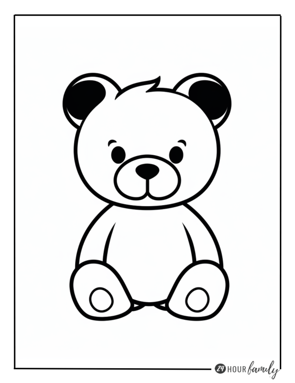 Teddy Bear Outline Coloring Pages 