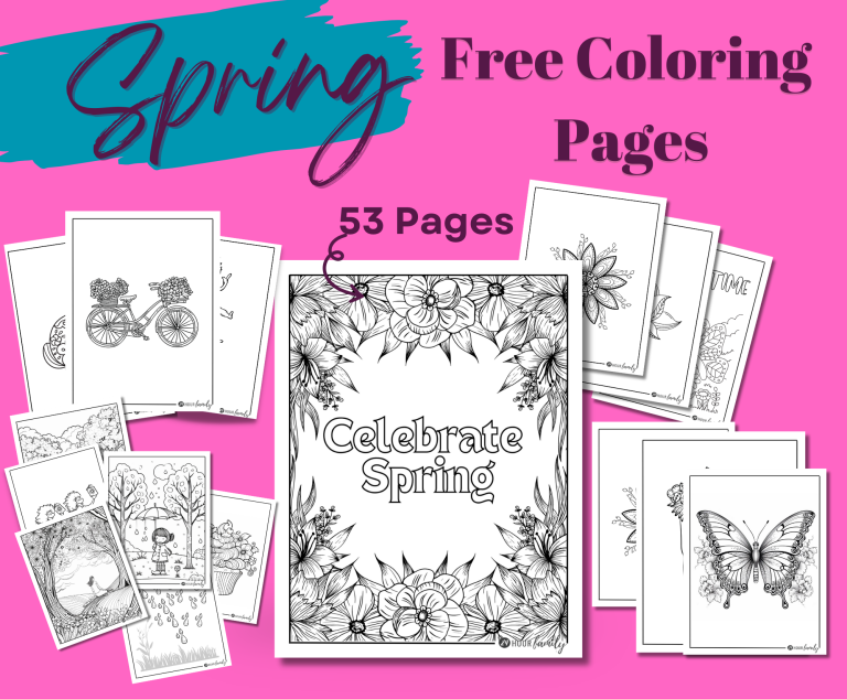 spring coloring pages free printable pdf