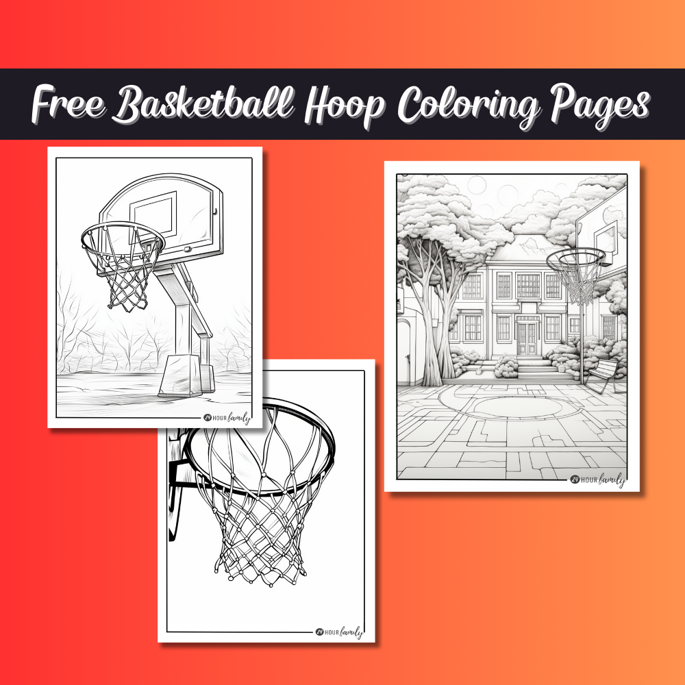 Free Basketball Hoop Coloring Pages