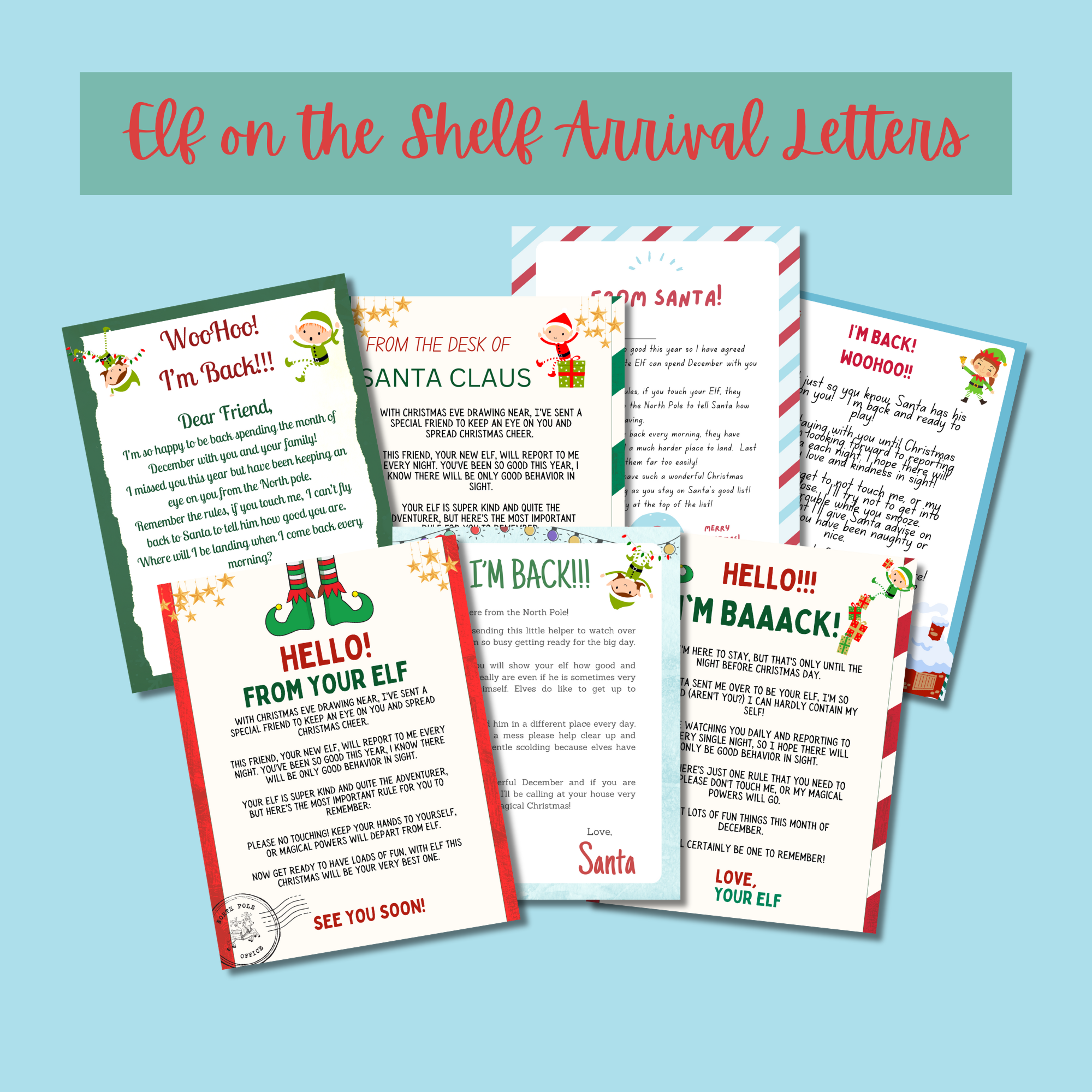 7 Free Printable Elf on the Shelf Arrival Letters