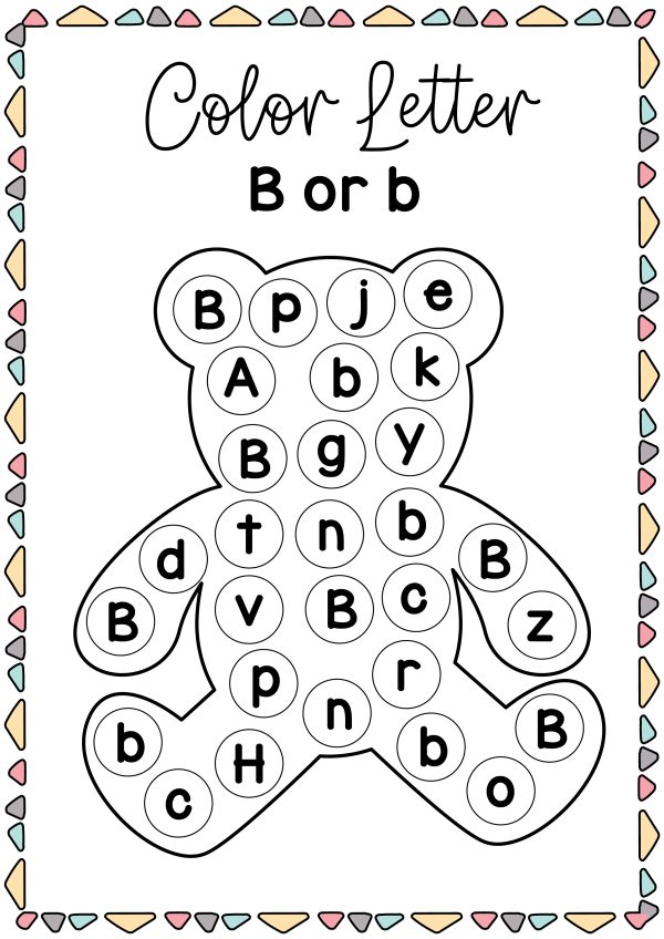 Color the letter B worksheet