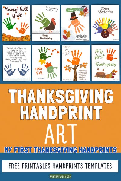8 Thanksgiving Handprint Poem Printable Templates