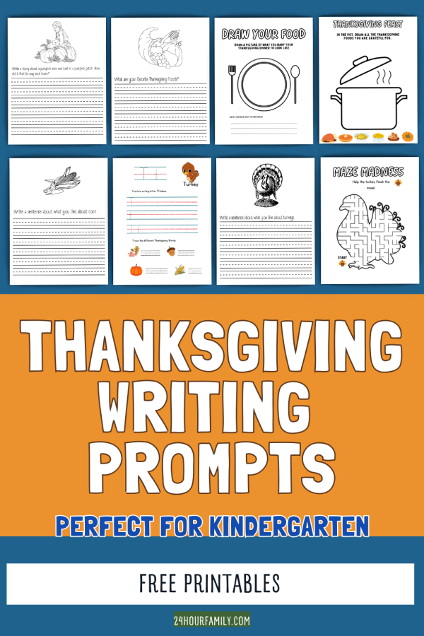 kindergarten thanksgiving writing prompts