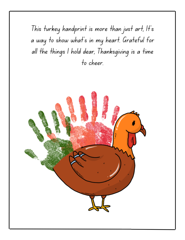 printable turkey handprint poems free pdf 13 different poems