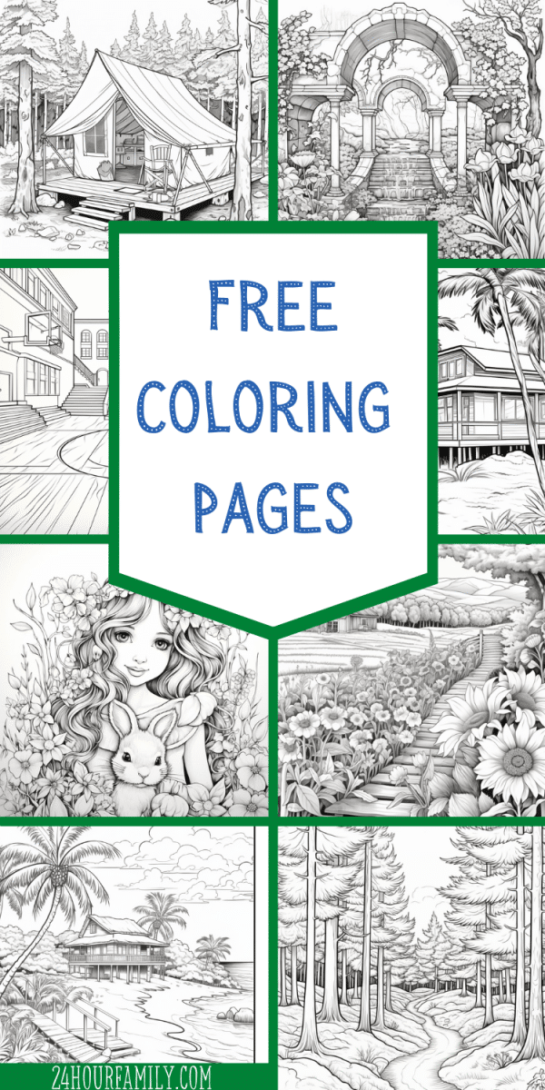 Free coloring pages for kids of all ages and adults garden color pages teen coloring