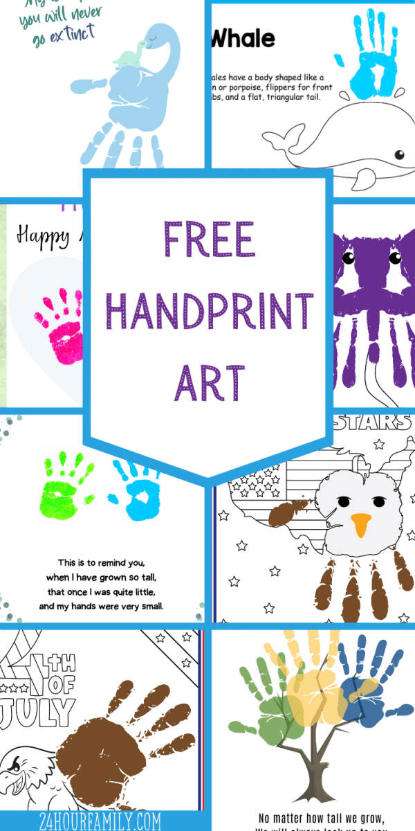 free handprint art free printables for toddlers preschooler kindergarten young grade school