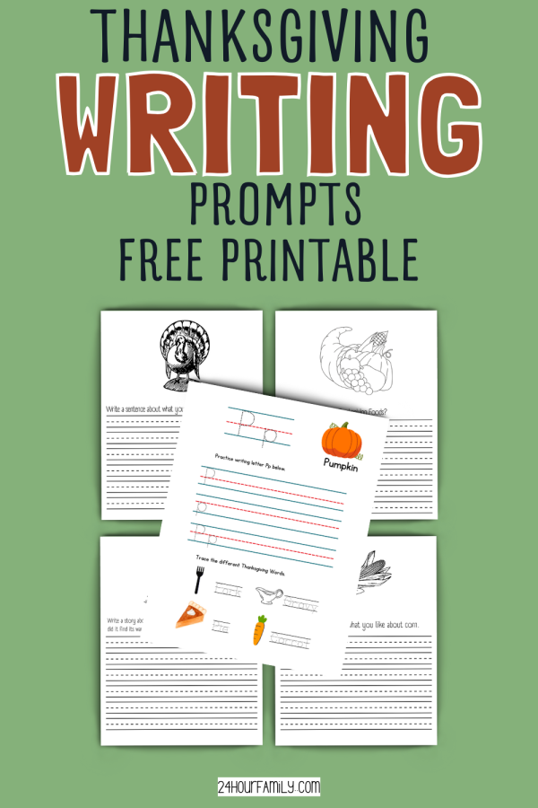 thanksgiving writing prompts free printables pdf