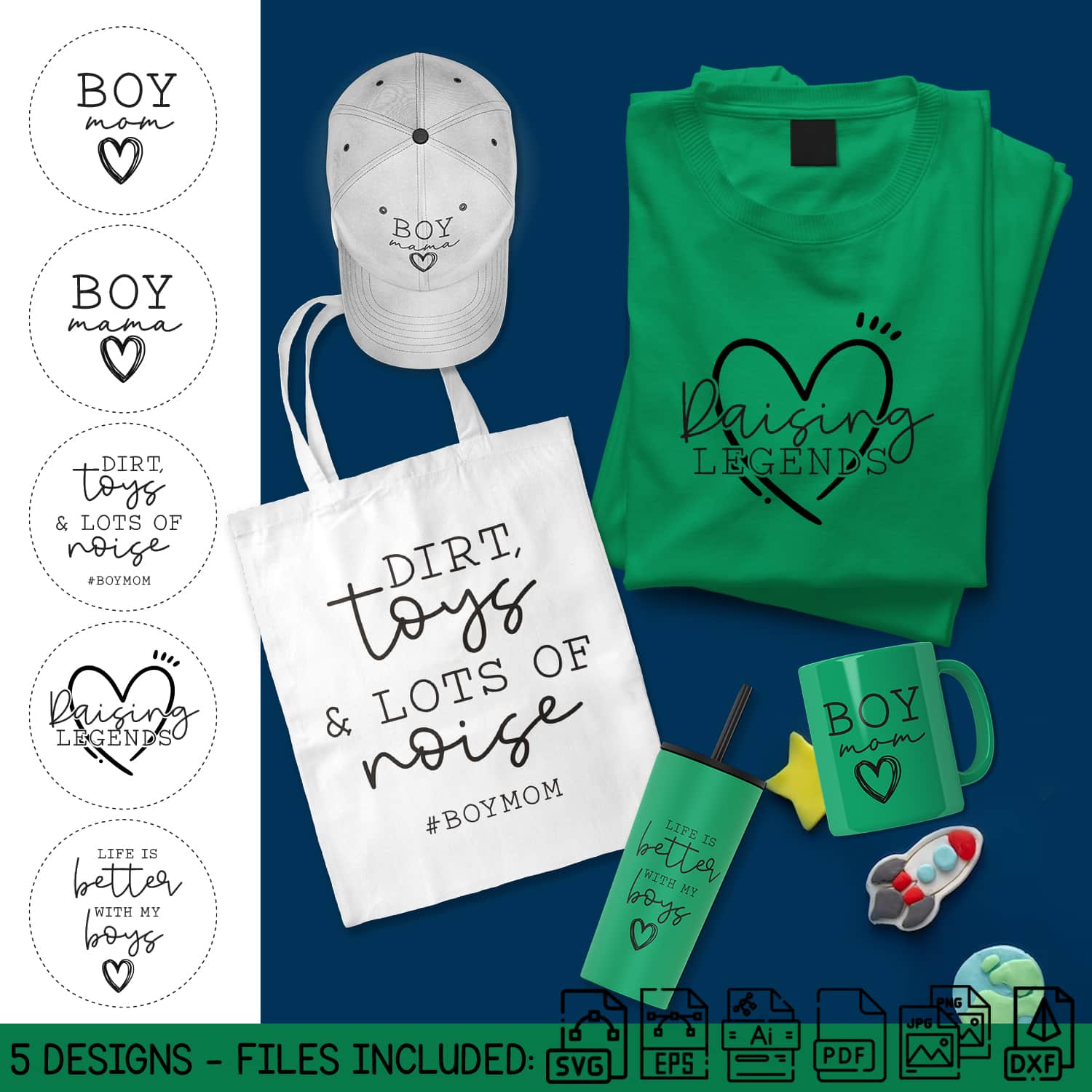Free Boy Mom SVG (5 Free Cut Files)!