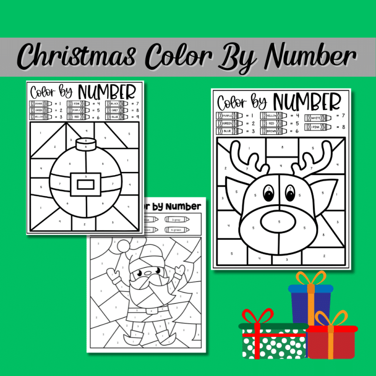 christmas color by number