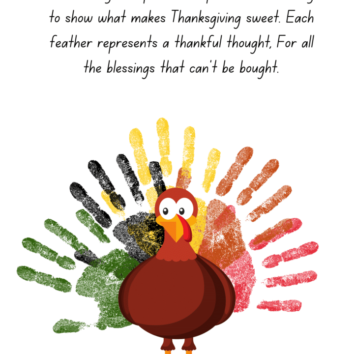 printable turkey handprint poem free to print for thanksgiving
