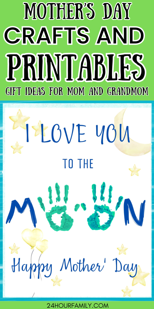 MOTHER'S DAY PRINTABLES HANDPRINT ART MOTHER'S DAY CRAFT IDEAS
