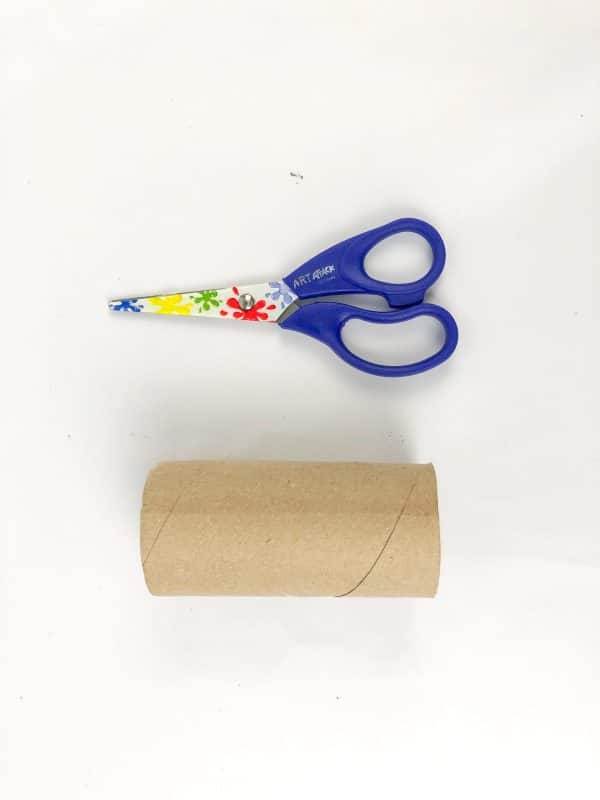 supplies needed to make a baby jesus in a manger craft using yarn and toilet paper roll