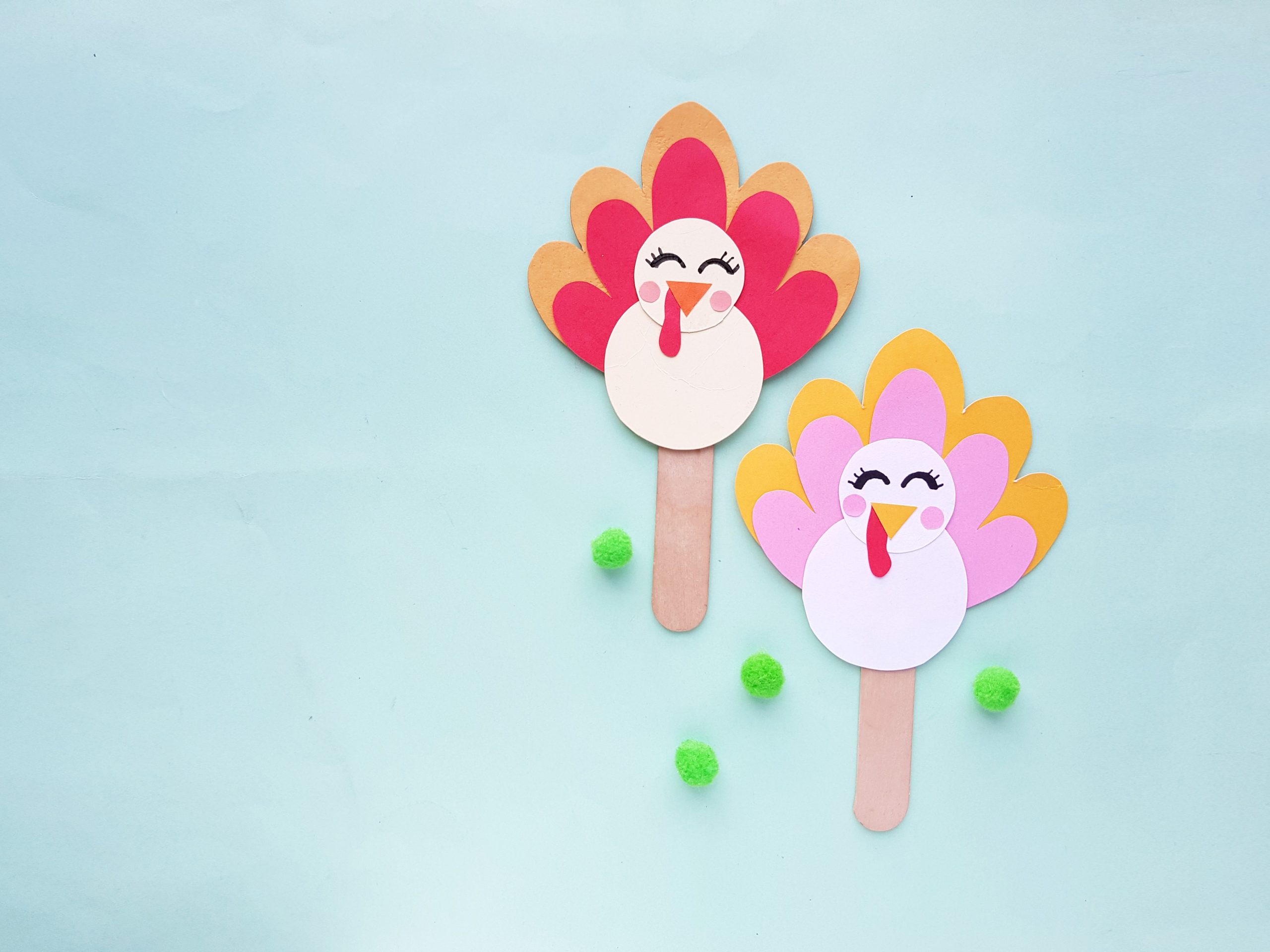 Turkey Popsicle Craft (Free Template)