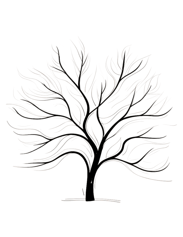 Free Tree template to use to paint salt paint perfect easy painting idea for preschool kindergarten early grade school
