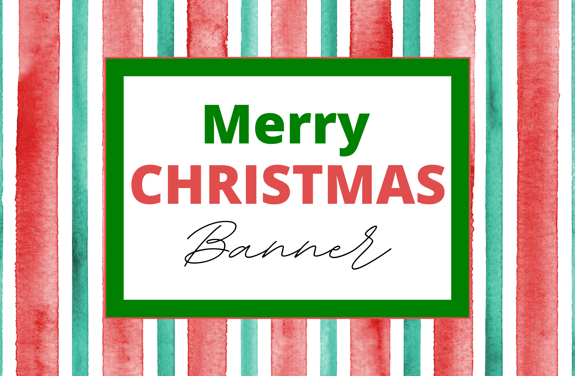 Cut Out Merry Christmas Banner Printable