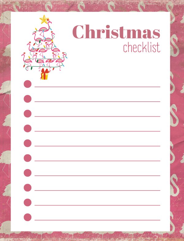 Free printable christmas checklist