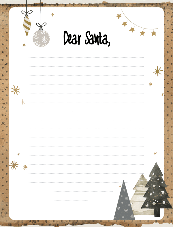 letter to santa claus printable pdf