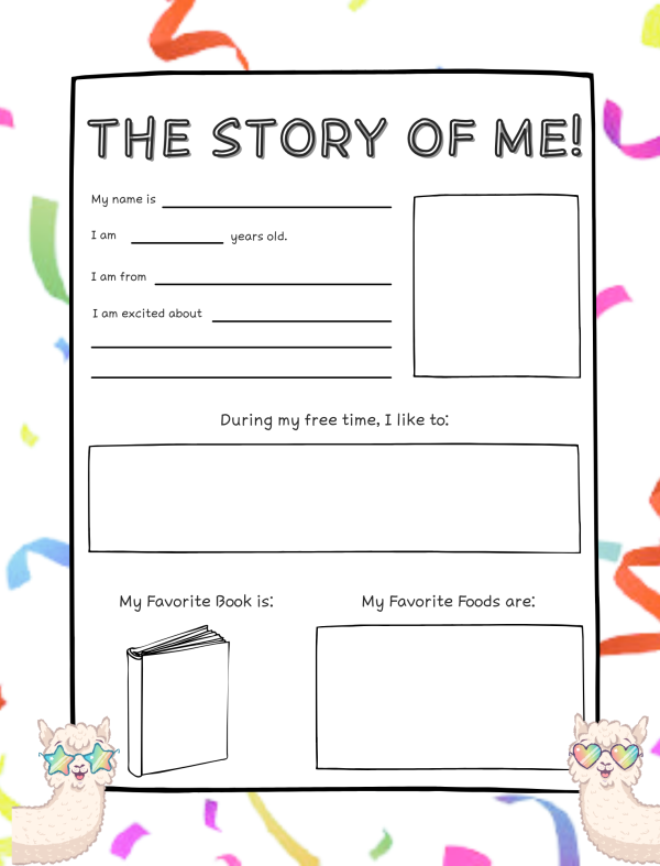 the story of me free printable pdf worksheets
