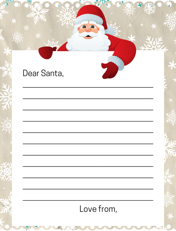 letter to santa claus printable pdf